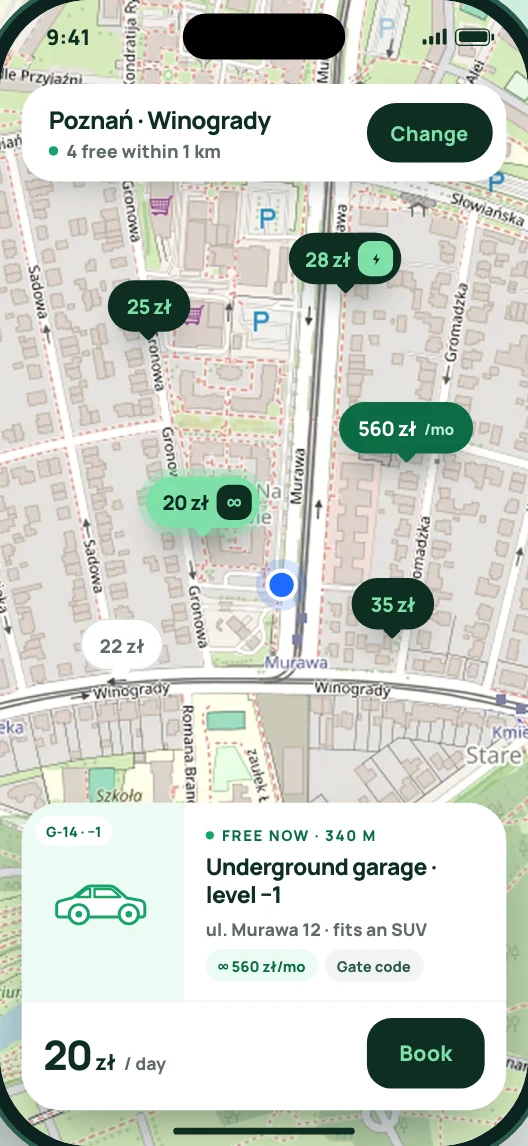 The Rezu map in the iPhone app